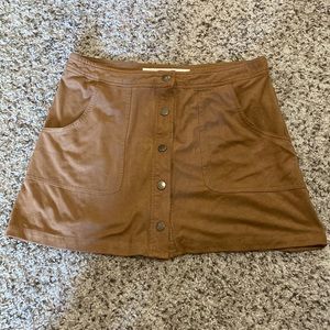 Melville Brown button down mini skirt